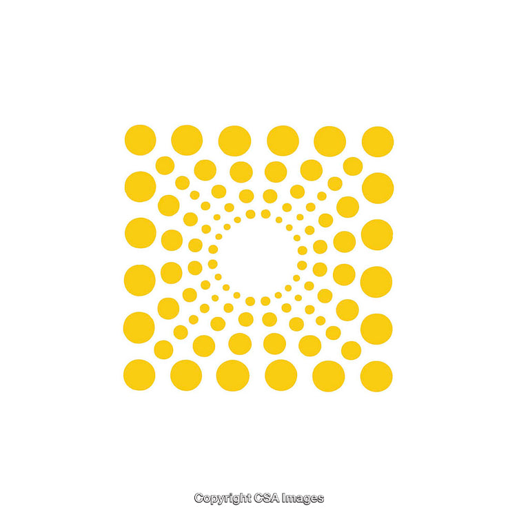 Abstract Yellow Dot Array Design With Circular Pattern Elements