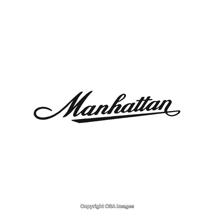 Elegant Typography Highlighting Manhattan in Stylish Script Design