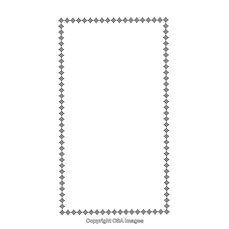 Simple Black and White Decorative Pattern Border for Versatile Design Applications