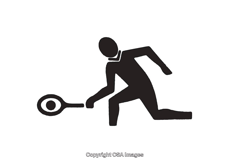 Simple Black and White Icon Depicting a Sports Activity