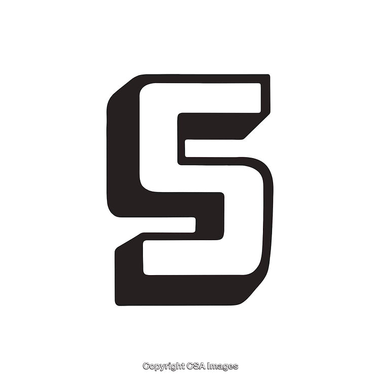 Boldly Stylized Black and White Letter S Design