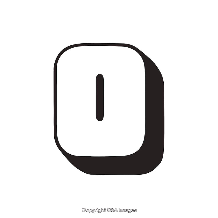 Graphic Depiction of the Letter O in Bold Black Style