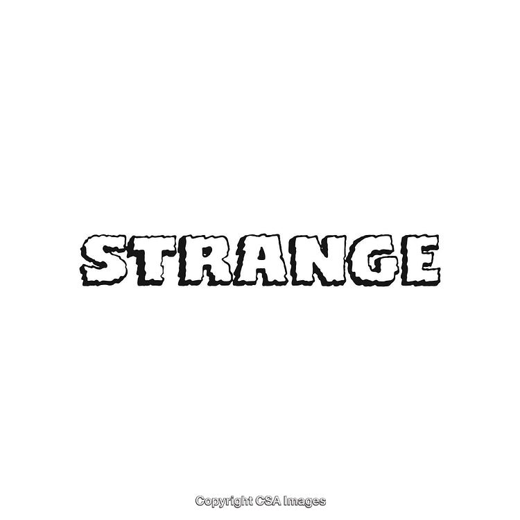 Bold Black Text Displaying the Word 'Strange' on White Background