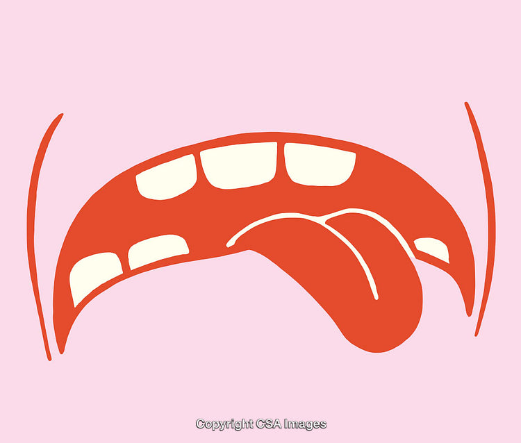 Playful Vector Illustration of a Mouth Sticking Out Its Tongue