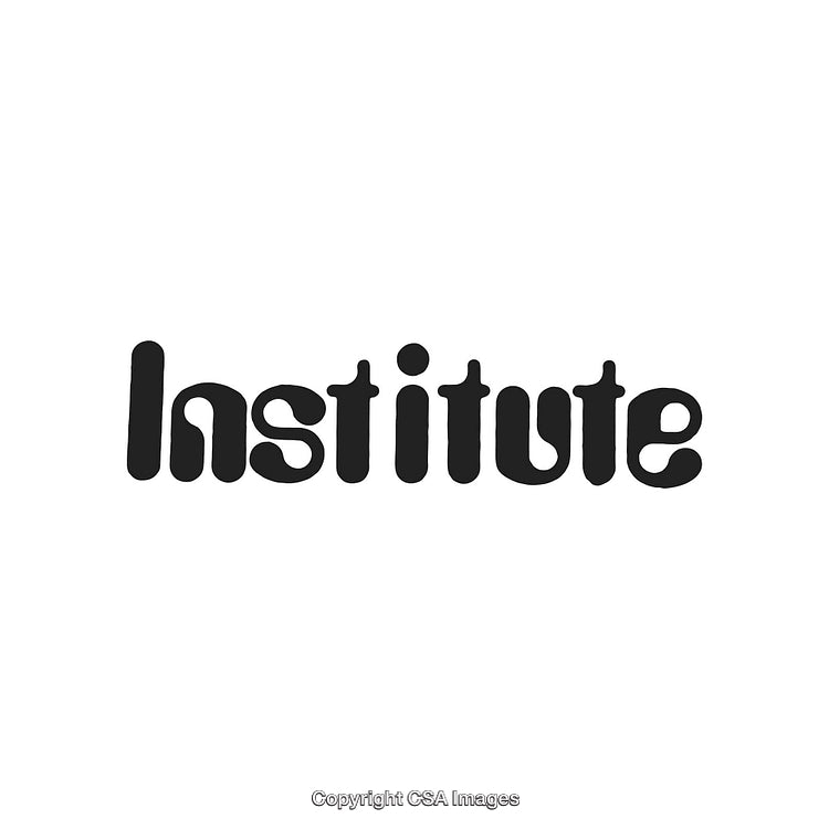 Instituational Title Text Graphic in Unique Bubble Typeface Design