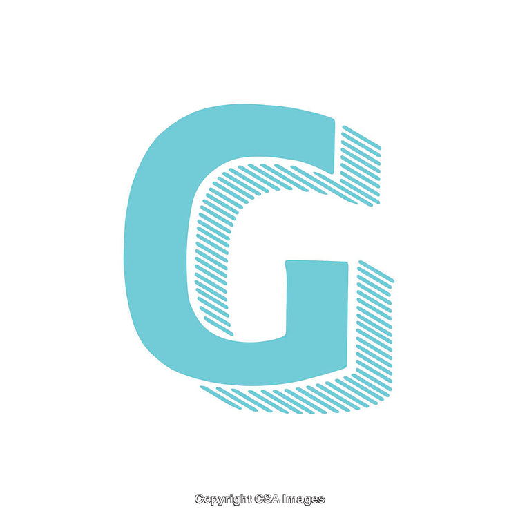 Creative Blue Letter G With Modern Scalloped Design on White Background