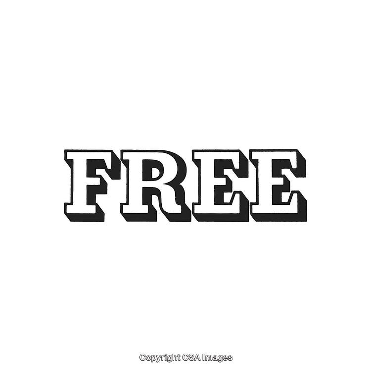 Bold Black and White Typography Displaying the Word 'Free'