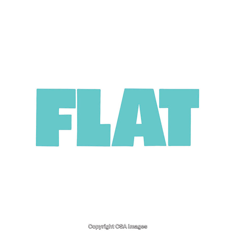 Bold Flat Typography in Aqua Blue on a White Background