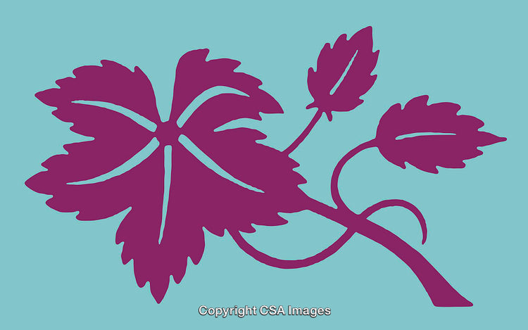 Colorful Abstract Illustration Featuring Bold Plant Shapes on a Bright Background