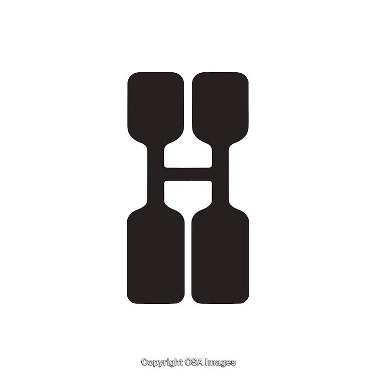 Minimalistic Bold Black Letter H Design on White Background
