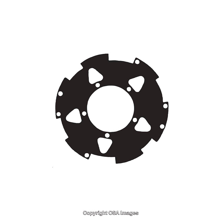 Silhouette of a Geometric Circular Shape with Cutout Patterns