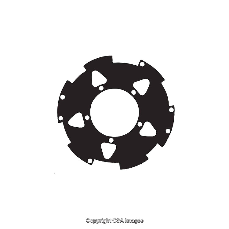 Silhouette of a Geometric Circular Shape with Cutout Patterns