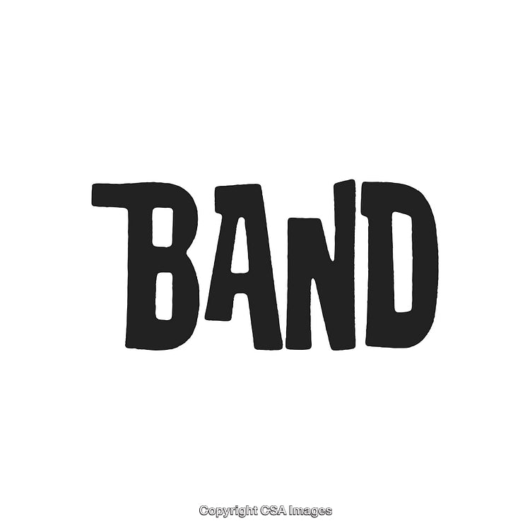 Black Word 'Band' in Bold Font on White Background