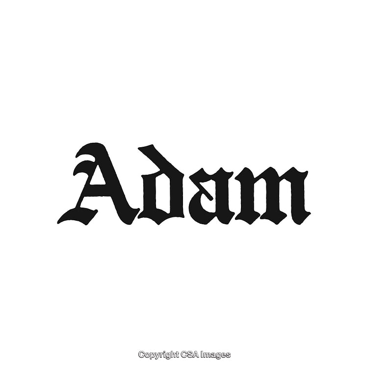Blackletter Styled Text Design Featuring Gothic Typeface 'Adam'