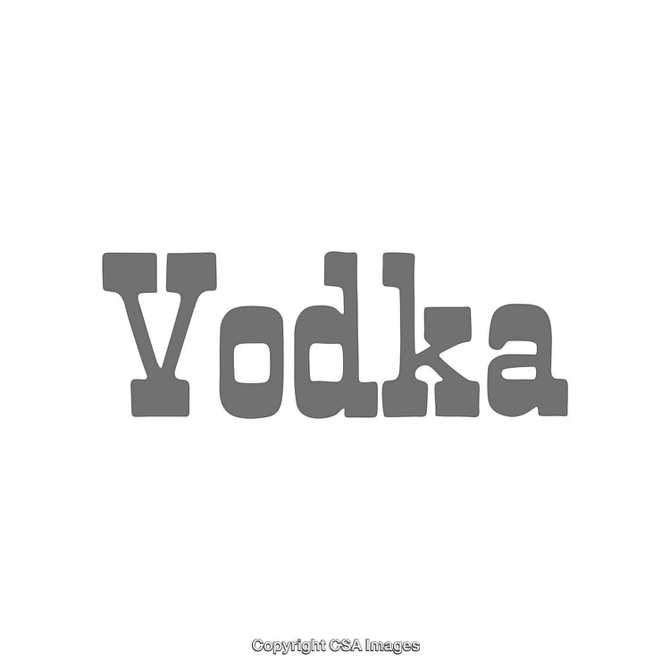 Minimalist Typography Design Featuring the Word Vodka in Bold Font