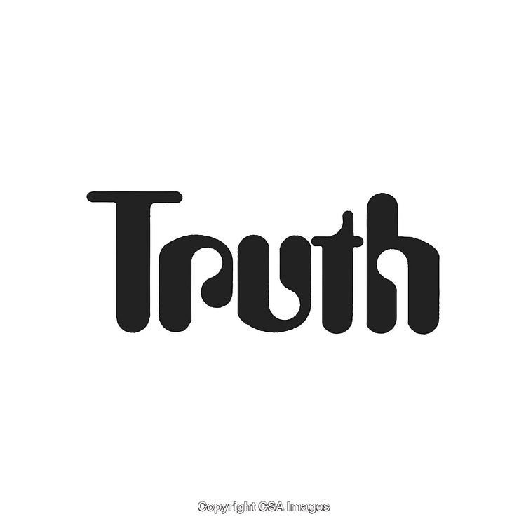 Creative Typography Artwork Depicting the Word 'Truth' In A Bold Font