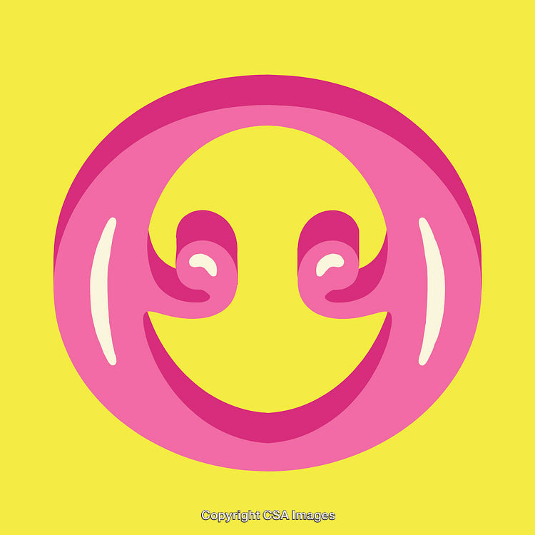 Bright Abstract Smiley Design with Vibrant Colors and Bold Artistic Styling