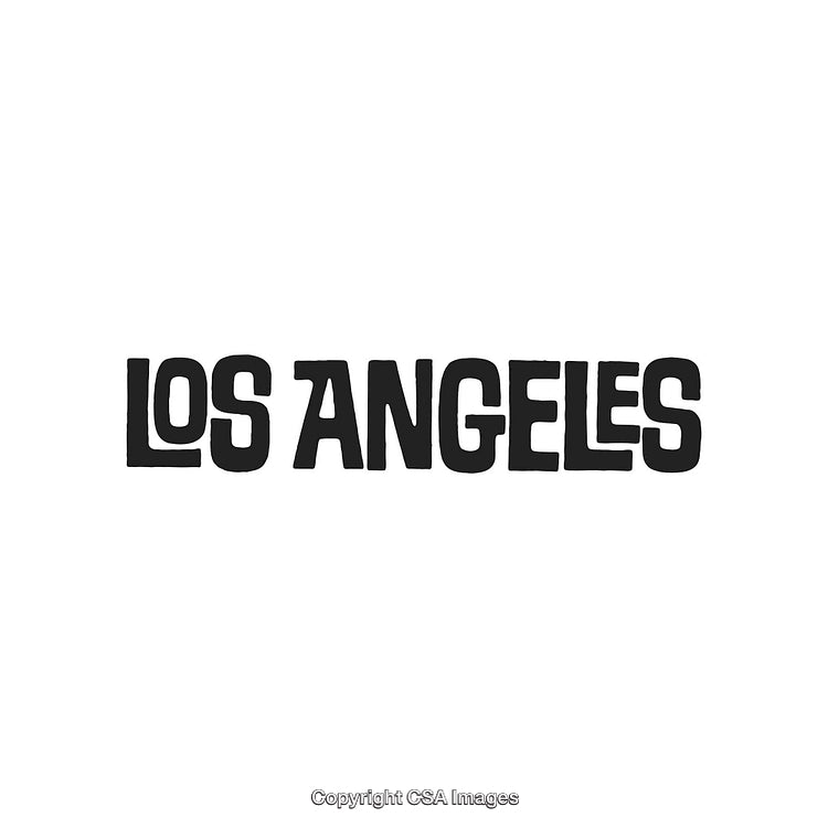 Bold Typography of the Words 'Los Angeles' on a Plain Background