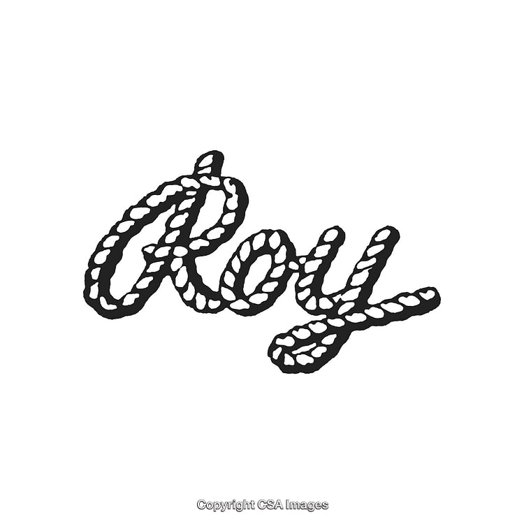 Rope-Inspired Script Logo in Bold Black and White Design