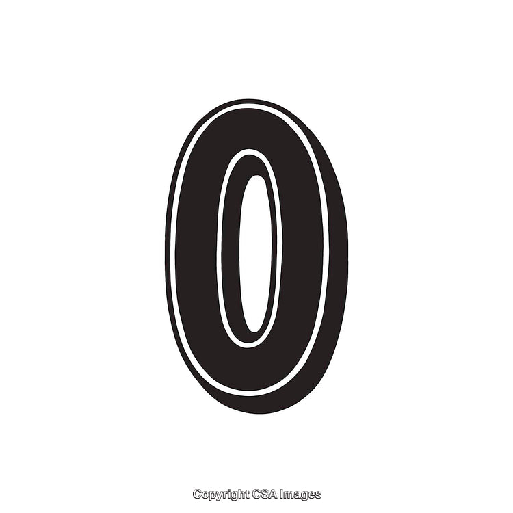 Bold Black Letter O in Modern Typeface on White Background
