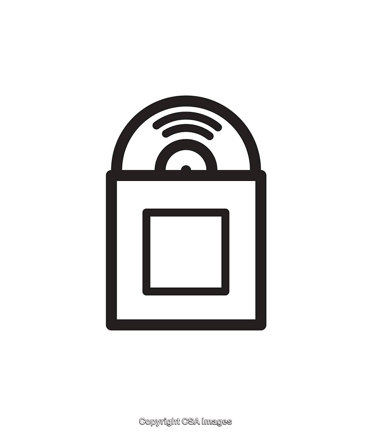 Simple Black and White Icon Symbolizing Digital Music Storage