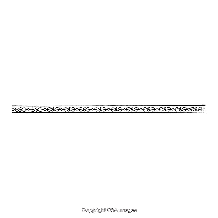Elegant Black and White Decorative Border Element with Intricate Design