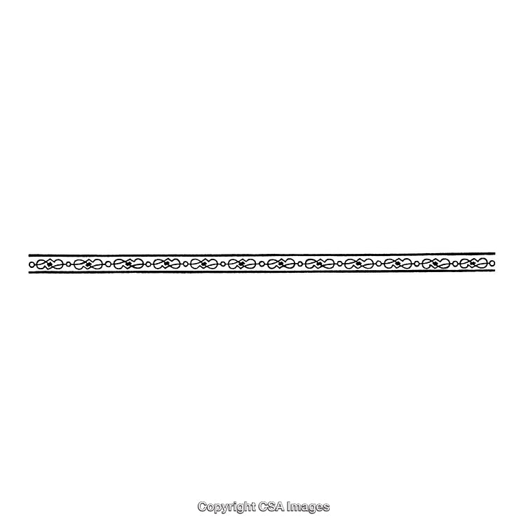 Elegant Black and White Decorative Border Element with Intricate Design