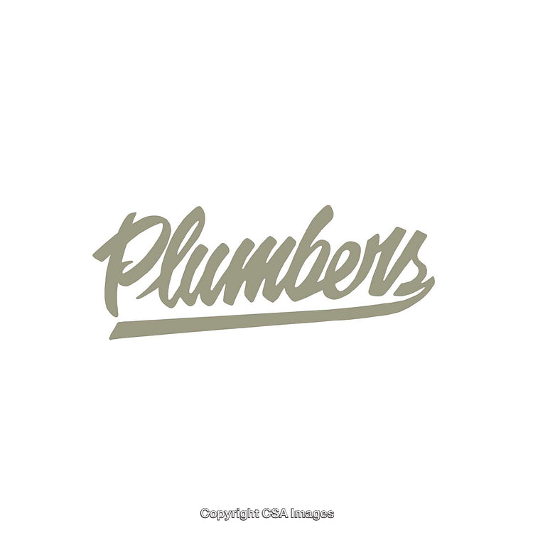 Stylized Plumbers Typographic Design in Neutral Color With Minimal Presentation