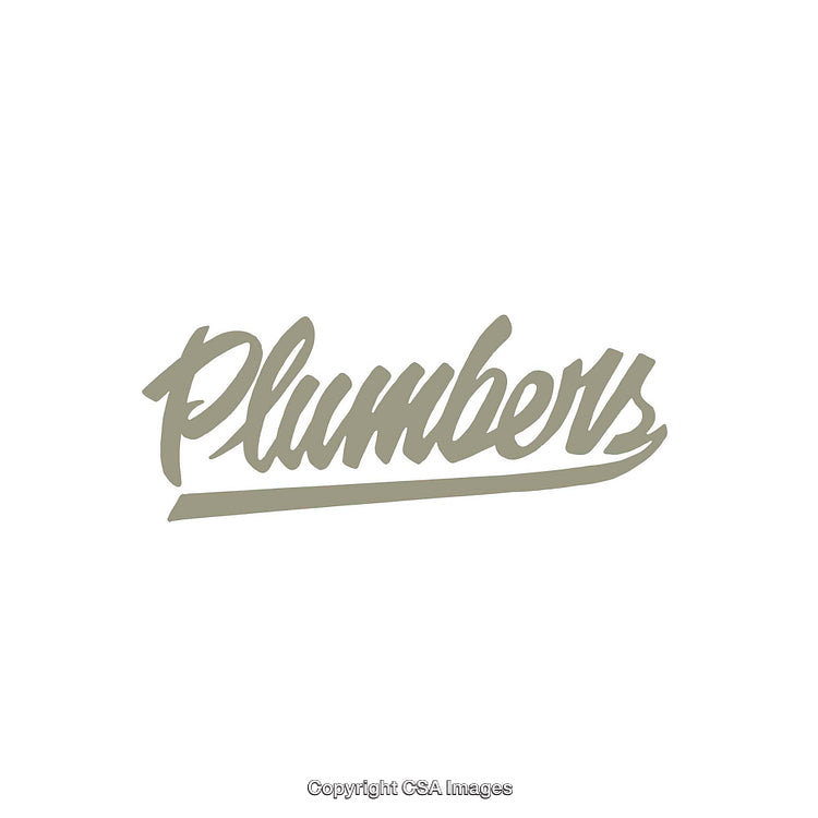 Stylized Plumbers Typographic Design in Neutral Color With Minimal Presentation