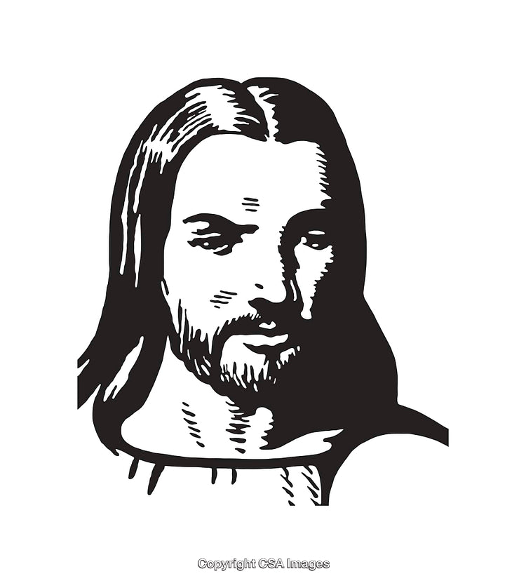 Line Art Illustration of Person with Spiritual and Artistic Representation