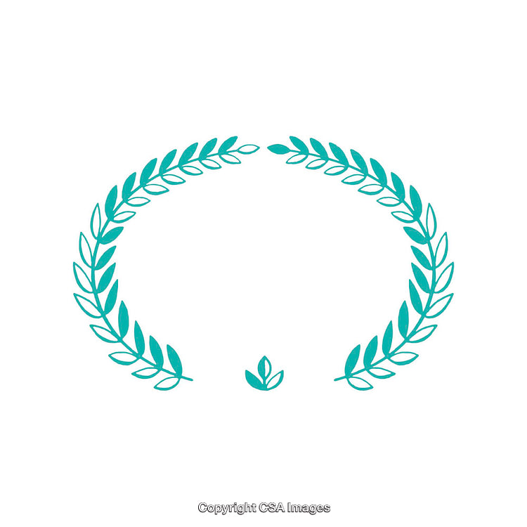 Elegant Wreath Design Featuring Greenery in a Minimalist Style Over White Background