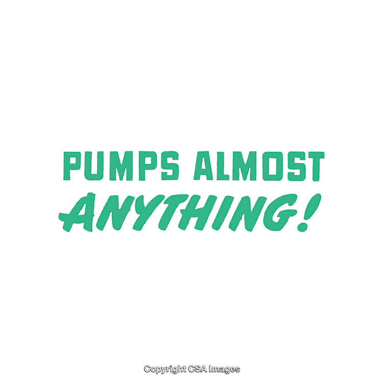 Green Bold Text Highlighting Versatile Pump Capabilities on White Background
