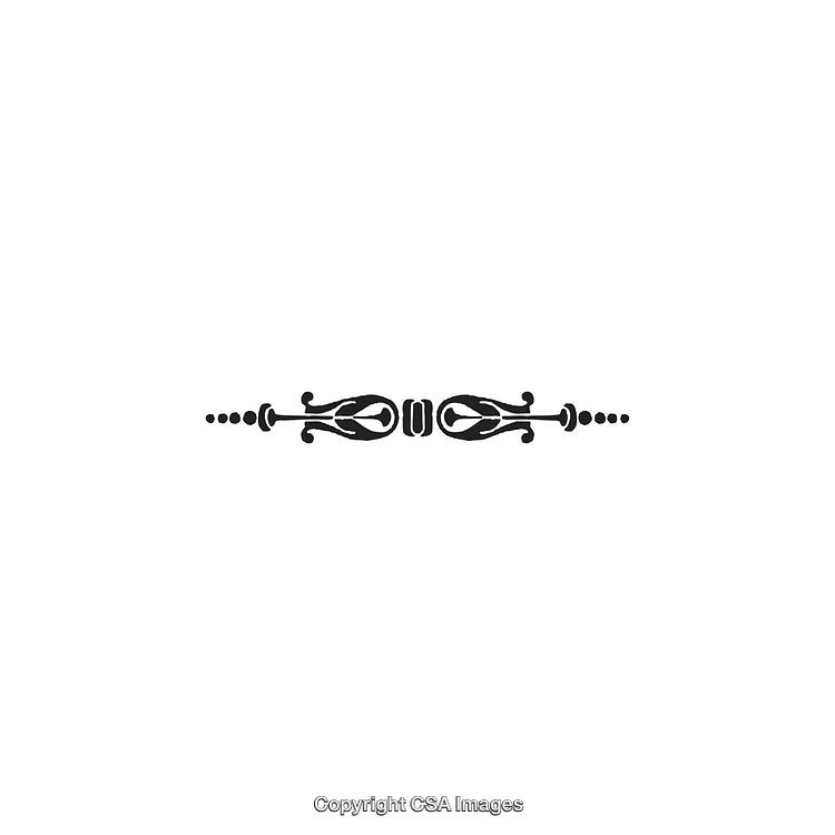 Symmetrical Black Decorative Ornamental Design with Elegant Artistic Details