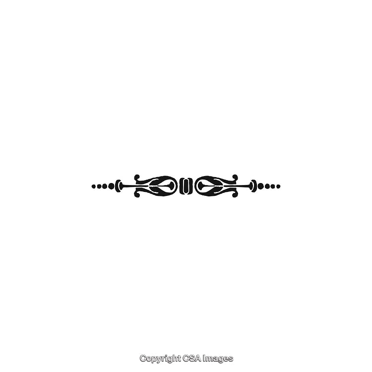 Symmetrical Black Decorative Ornamental Design with Elegant Artistic Details