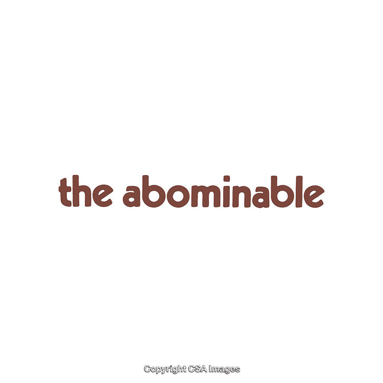 Minimalist Text Design Featuring the Phrase 'The Abominable' in Brown Font