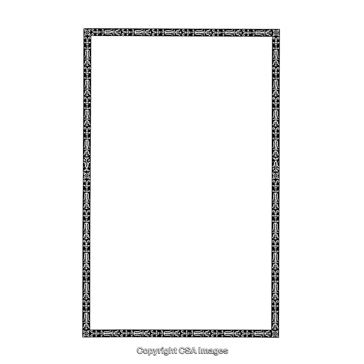 Elegant Black and White Decorative Border with Intricate Patterns