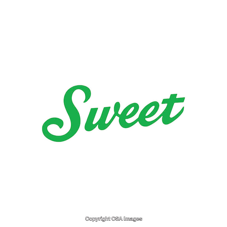 Green 'Sweet' Word Art on White Background for Creative Designs