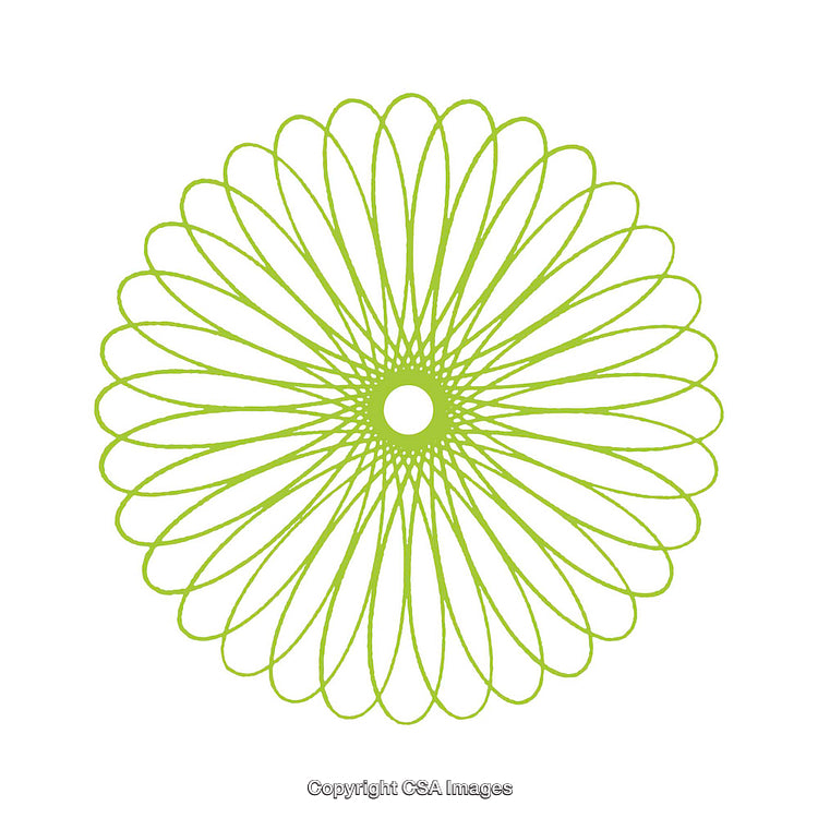 Abstract Green Mandala Design Highlighting Symmetry and Decoration