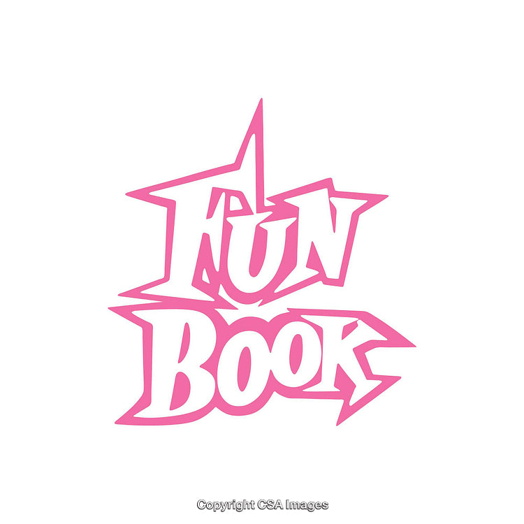 Creative Pink Fun Book Text Design with Playful Typography on White