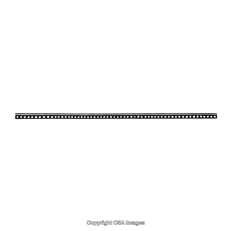 Black and White Border Strip with Geometric Pattern Design