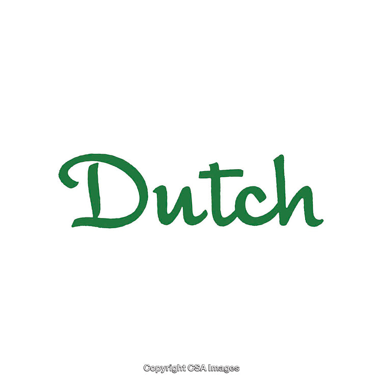 Green Cursive Dutch Text on White Background for Graphic Design