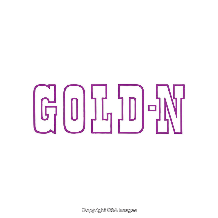Purple Outlined Bold Text Logo Reading 'GOLD-N' on White Background