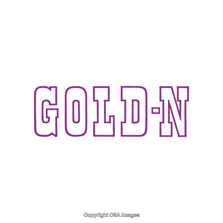 Purple Outlined Bold Text Logo Reading 'GOLD-N' on White Background