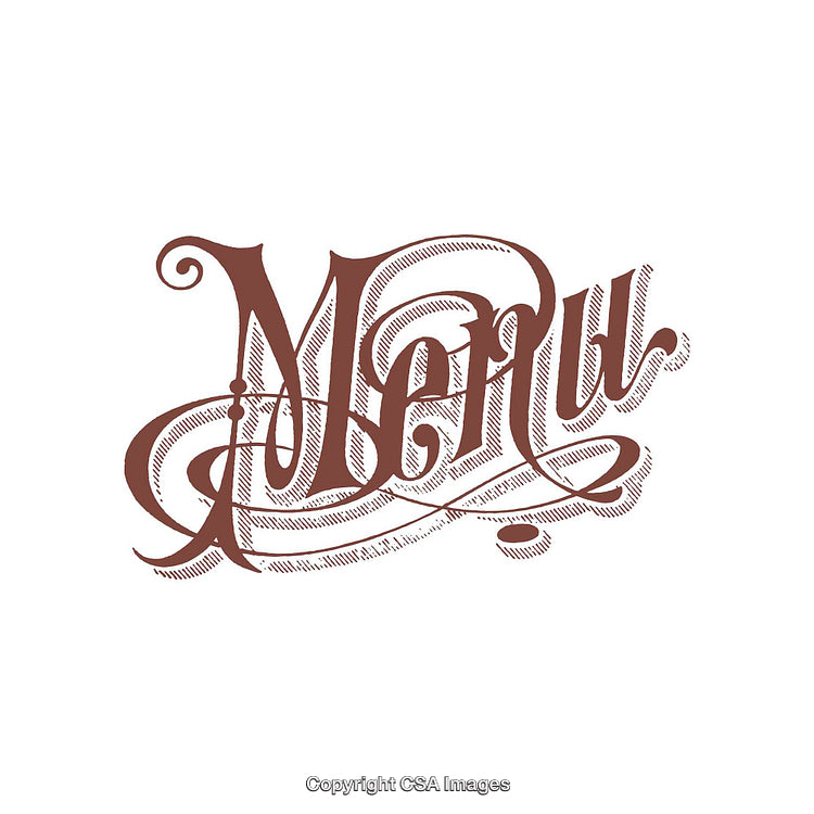 Elegant Calligraphy Styled Menu Design with Vintage Aesthetic