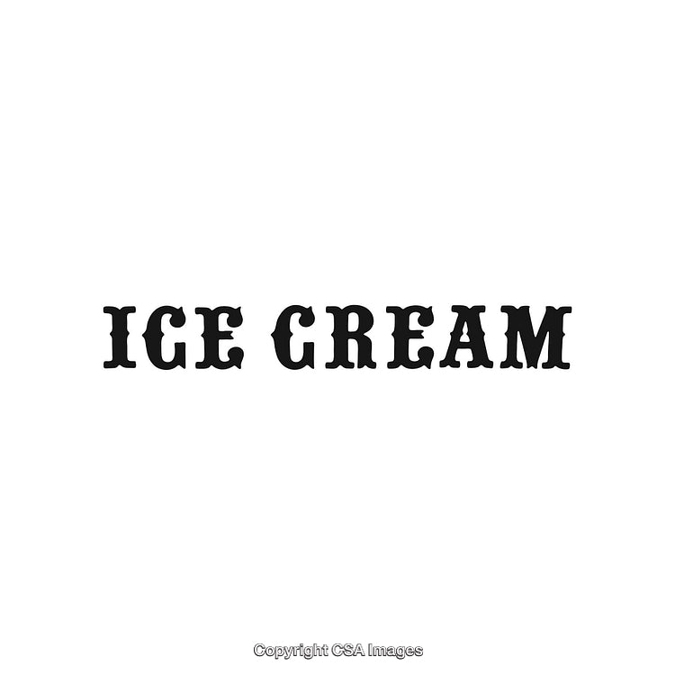 Black Vintage Style Typography For Ice Cream Shop Promotion