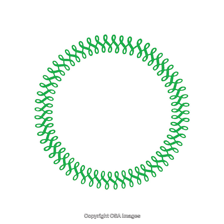 Green Geometric Abstract Circular Pattern on White Background