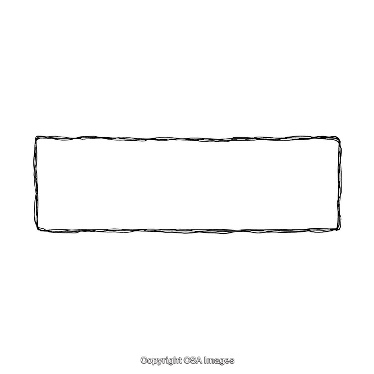 Hand-Drawn Black and White Rectangular Border Illustration