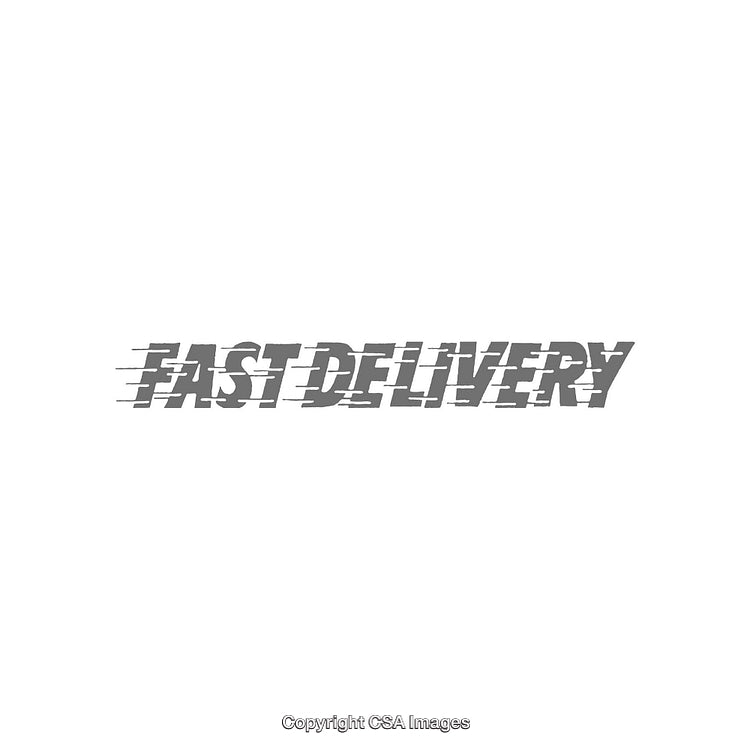 Dynamic Illustration Featuring Fast Delivery Concept in Stylized Font Design