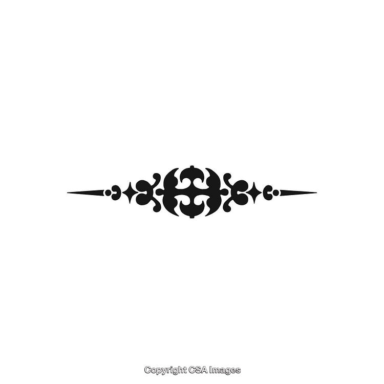 Elegant Black and White Ornamental Graphic with Symmetrical Design