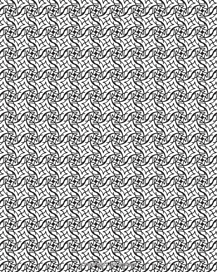 Black and White Abstract Repeating Geometric Pattern Design